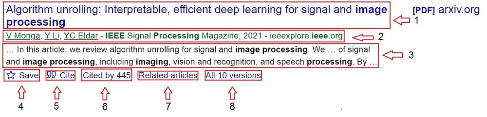 فرمت خروجی نتایج جستجو شده در گوگل اسکولار
